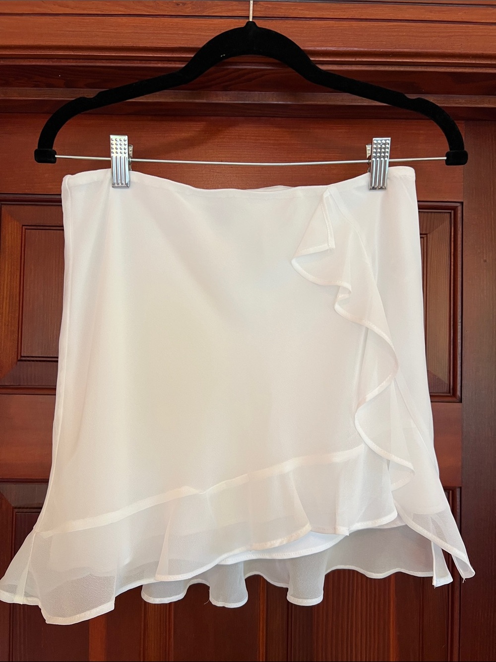 wild fable White Ruffle-Trim Mini Skirt